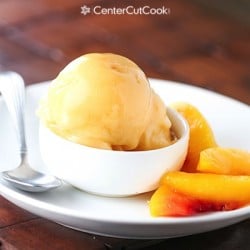 Peach Ice Cream {Healthy, Dairy-free}