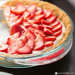 Strawberries and Cream Pie