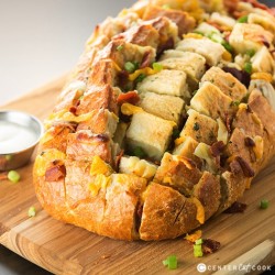Bacon, Cheese and Ranch Pull Apart Bread