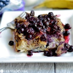 Overnight Blueberry Banana French Toast