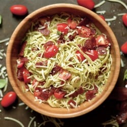 Bacon and Avocado Pesto Pasta