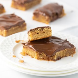 Blondies with Melted Chocolate Chips