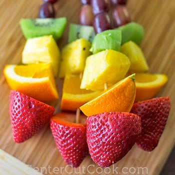 rainbow fruit kabobs