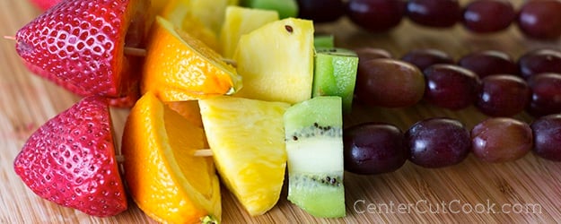 rainbow fruit kabobs