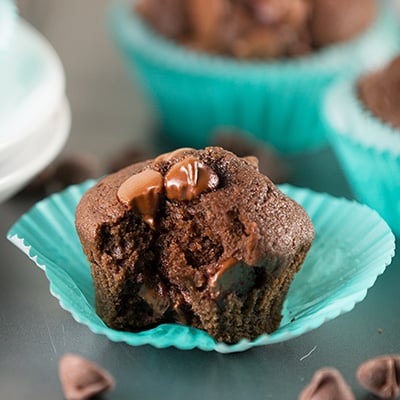 Chocolate chocolate chip muffin 2
