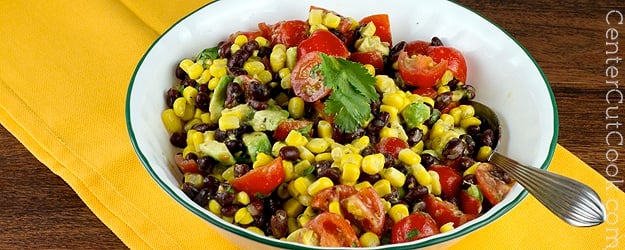 Corn and black bean salad