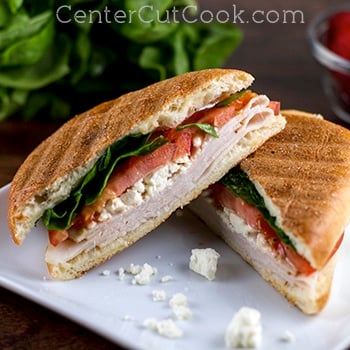 Mediterranean turkey panini 2