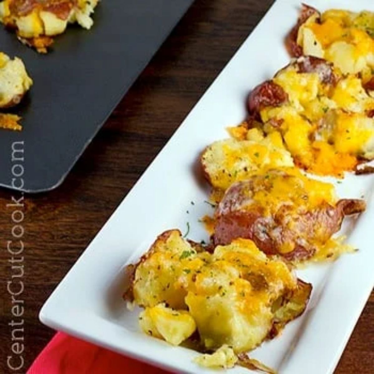 smashed potatoes with cheese