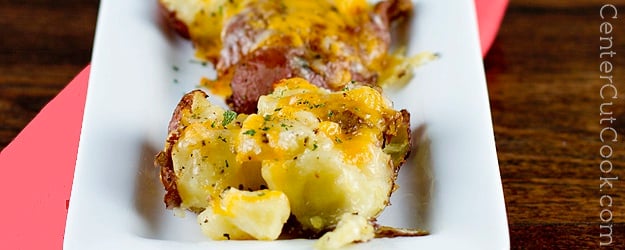 Smashed Potatoes with Cheese