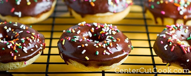 Baked donuts chocolate glaze