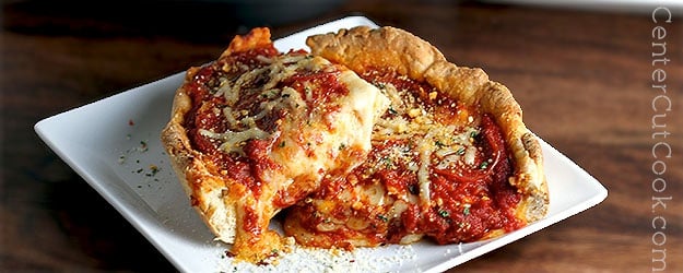 Deep dish pizza