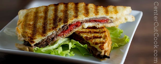 Havarti and roast beef panini