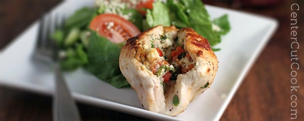 Mediterranean stuffed chicken