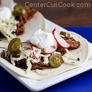 slow cooker shredded beef tacos