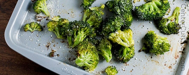 Roasted garlic parmesan broccoli