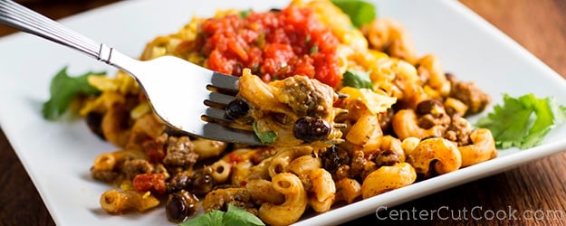 Taco pasta bake