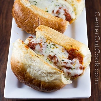 Garlic bread meatball subs 2