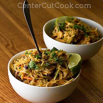 Chicken  Veggie Noodle Bowl with Peanut Sauce 2