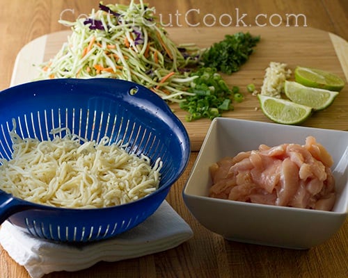 Chicken  Veggie Noodle Bowl with Peanut Sauce 4