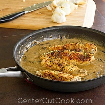 Chicken with Mushrooms  Light Balsamic Cream Sauce 2