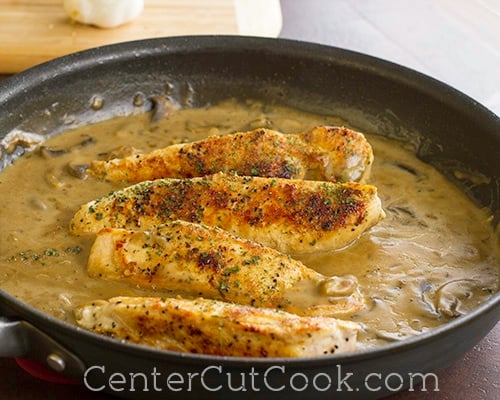 Chicken with Mushrooms  Light Balsamic Cream Sauce 4