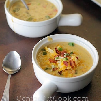 Cheesy corn chowder 2