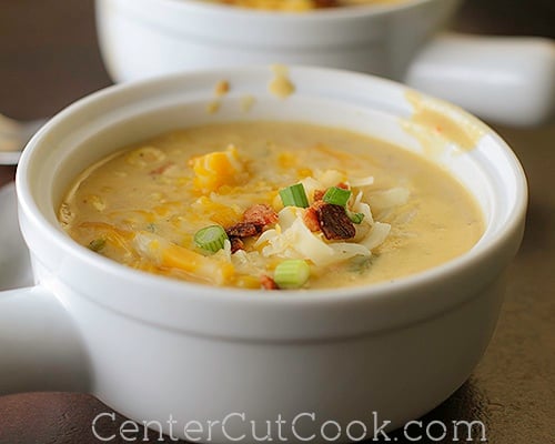 Cheesy corn chowder 4