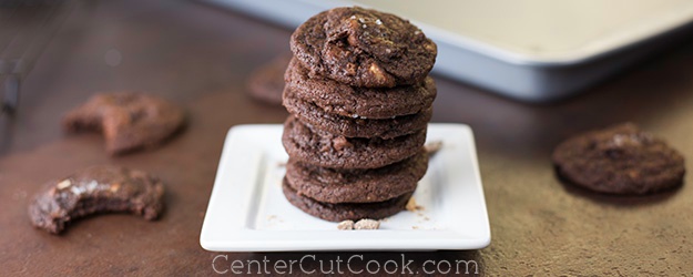 Double Chocolate Chip Heath Bar Cookies