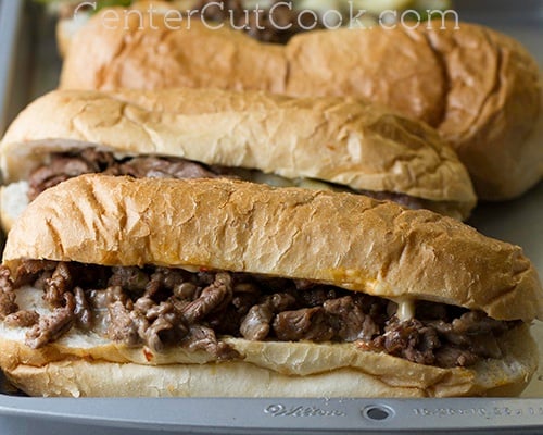 Philly cheesesteak sandwiches 6