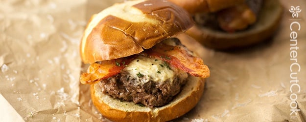 Bacon parmesan garlic burgers