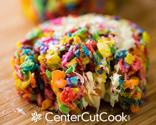 Rainbow rice krispie pinwheels 7