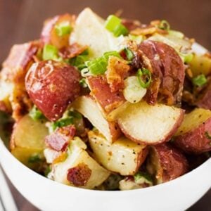 roasted warm potato salad