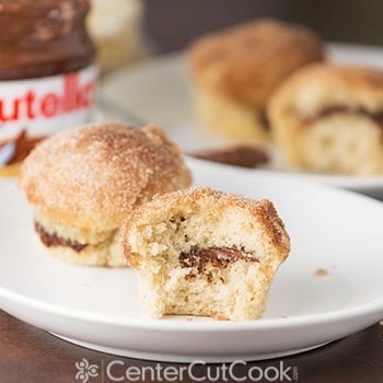 Nutella stuffed cinnamon sugar muffins 2