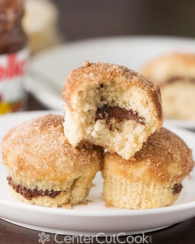 Nutella stuffed cinnamon sugar muffins 3