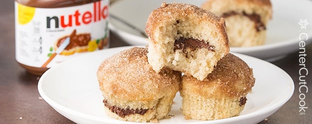 Nutella stuffed cinnamon sugar muffins