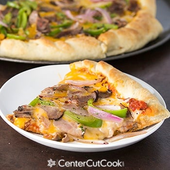 Philly cheesesteak pizza 2