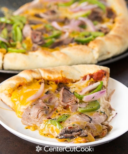 Philly cheesesteak pizza 6