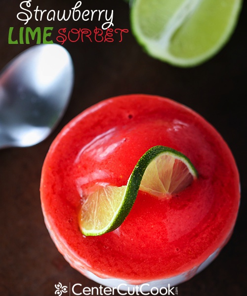 Strawberry lime sorbet 4