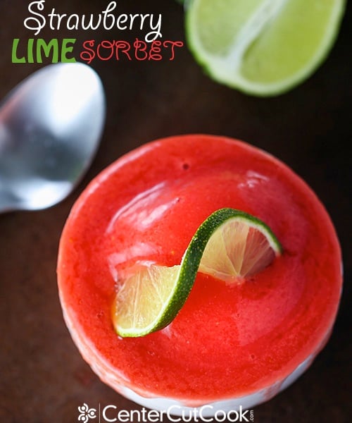 Strawberry lime sorbet 4