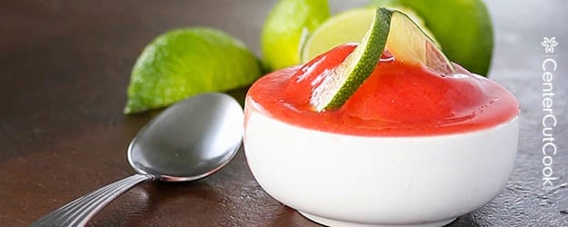 Strawberry lime sorbet