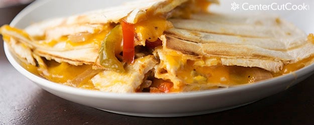 Chicken fajita quesadillas