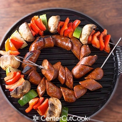 Chicken sausage kabobs 2