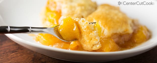 Fresh peach cobbler