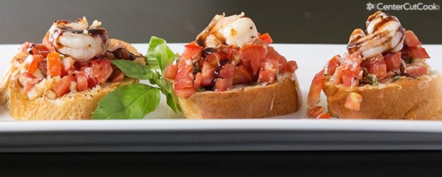 Shrimp bruschetta