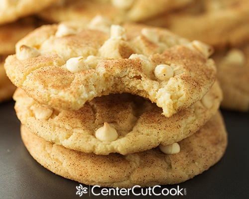 White chocolate chip snickerdoodle cookies 4
