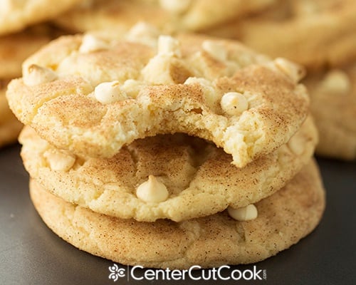 White chocolate chip snickerdoodle cookies 4