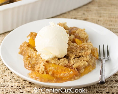 Fresh peach crisp 6