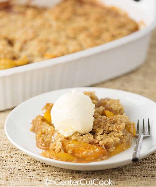 Fresh peach crisp 7