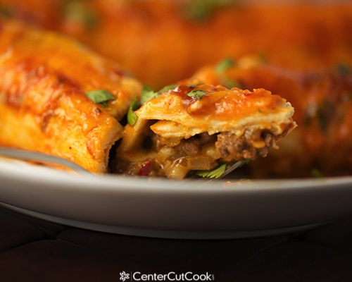 Spicy cheese and beef enchiladas 5