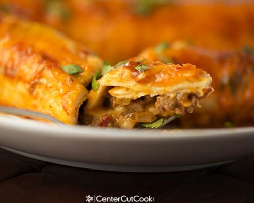 Spicy cheese and beef enchiladas 5